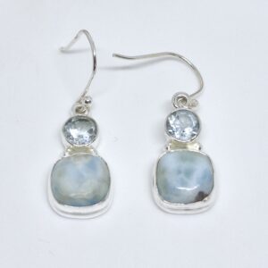 Larimar & Blue Topaz dangles